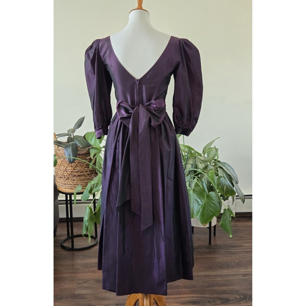 RARE Laura Ashley Victorian Style Puff Sleeves Maxi Dress Women's US 10 UK 12 - Picture 5 of 16